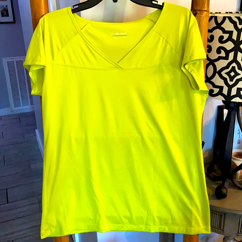 Columbia Lime Green Short Sleeve Shirt SZ XL - Picture 1 of 5